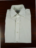 26/0675 turnbull & asser cotton white long sleeve double cuff shirt 15"