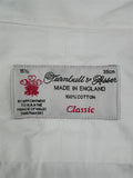 26/0677 immaculate turnbull & asser cotton white long sleeve single cuff 15.5"