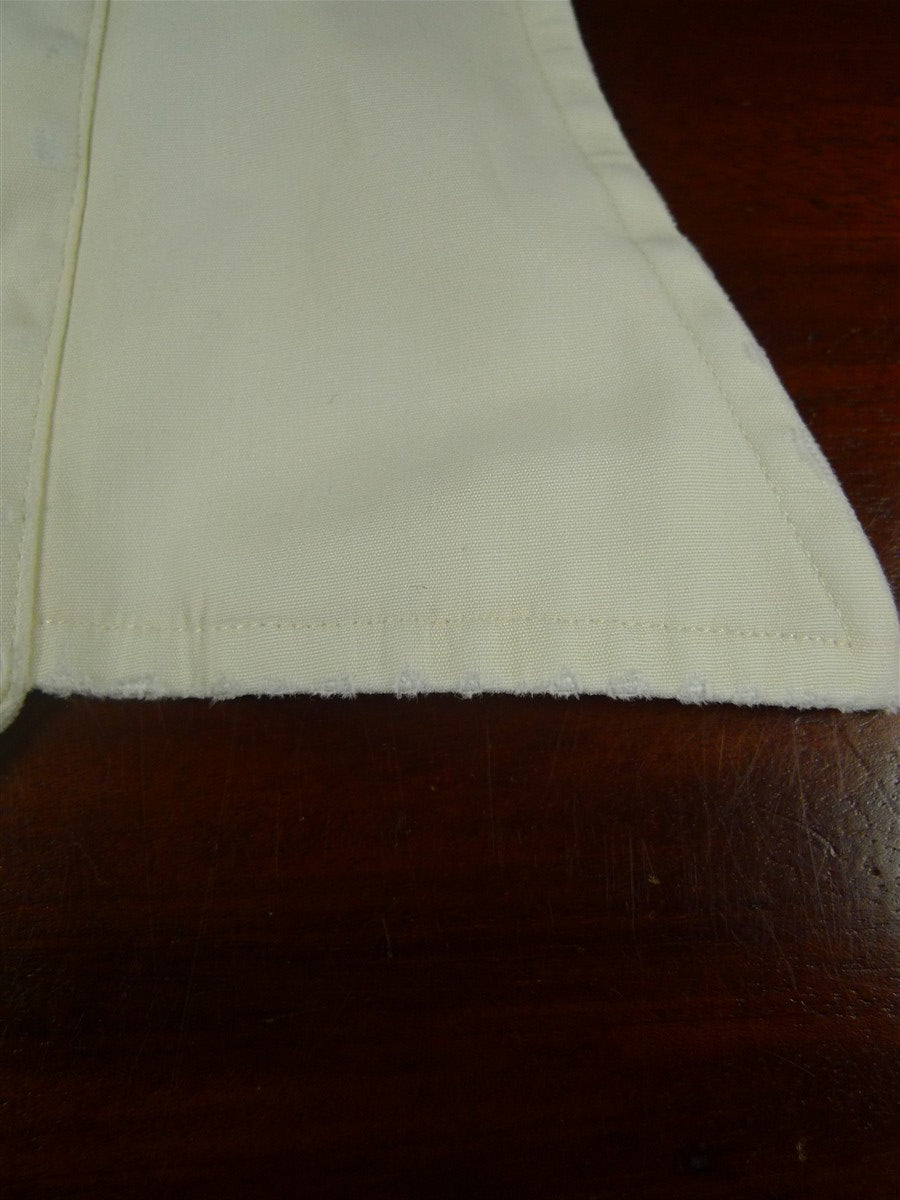 26/0672 turnbull & asser cotton cream long sleeve double cuff shirt 15"