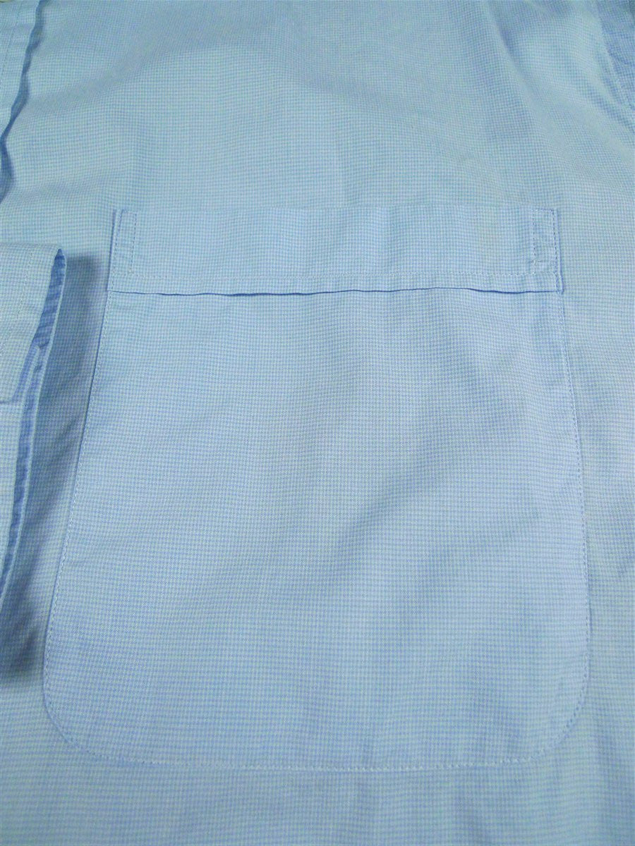26/0682 immaculate bespoke cotton blue long sleeve single cuff shirt 16"