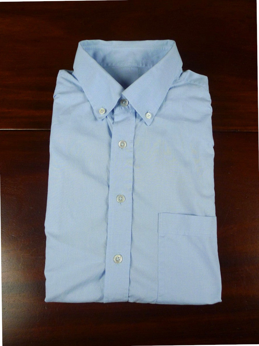 26/0682 immaculate bespoke cotton blue long sleeve single cuff shirt 16"