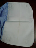 26/0676 gieves & hawkes cotton blue/white long sleeve double cuff shirt 14.5"