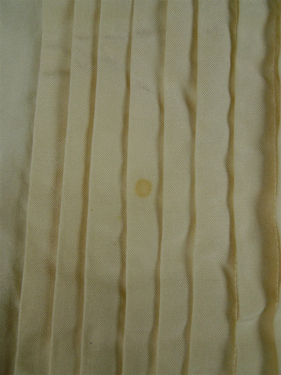 26/0684 vintage turnbull & asser silk ivory pleated double cuff dress shirt 16.5"