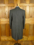 26/0656 immaculate vintage daks simpson grey wool twill overcoat coat 44 long