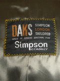 26/0656 immaculate vintage daks simpson grey wool twill overcoat coat 44 long