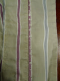 26/0685 vintage turnbull & asser cotton olive/maroon striped long sleeve single cuff shirt 15"