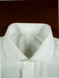 26/0669 bespoke cotton white long sleeve double cuff 16"