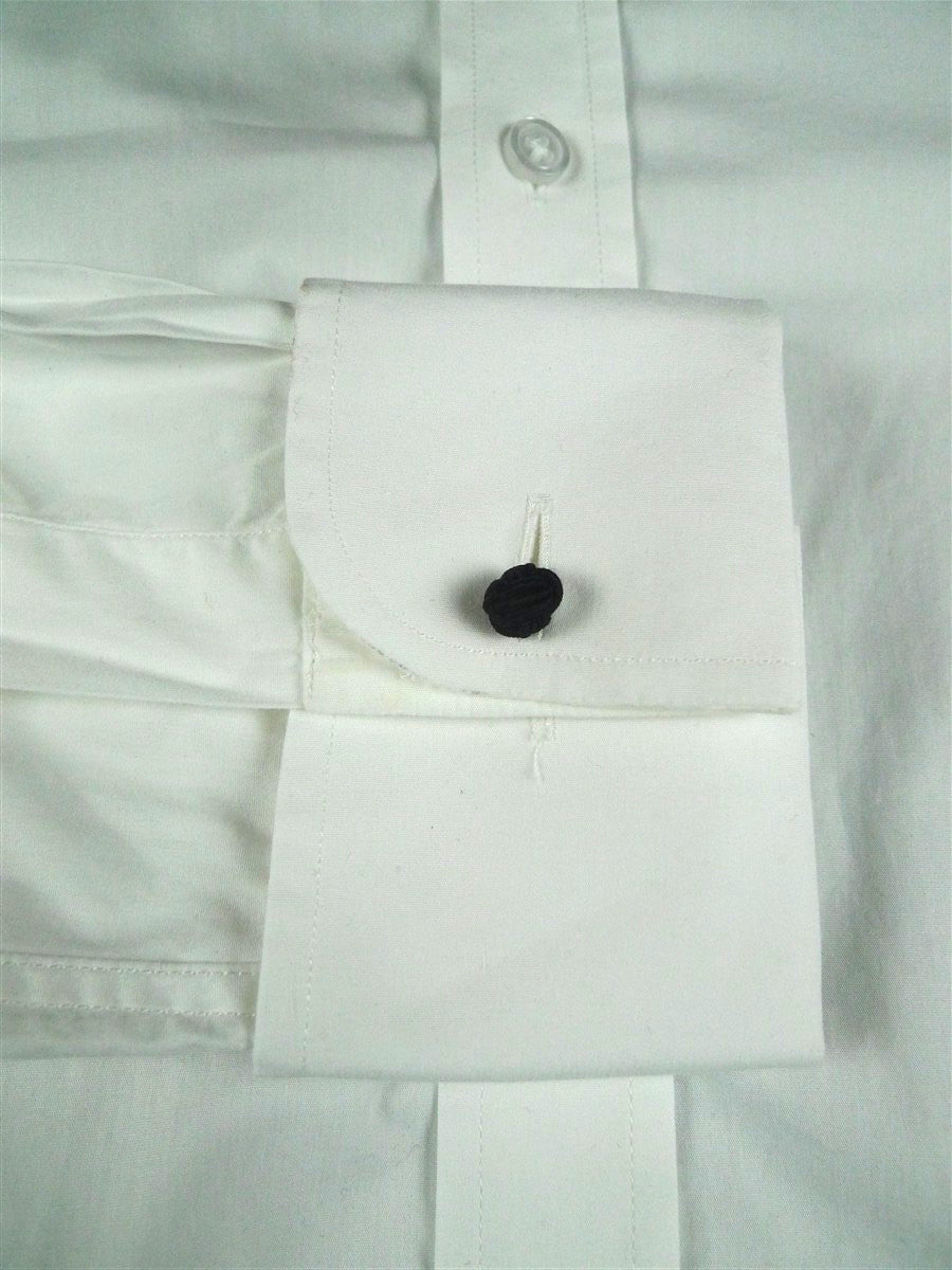 26/0669 bespoke cotton white long sleeve double cuff 16"