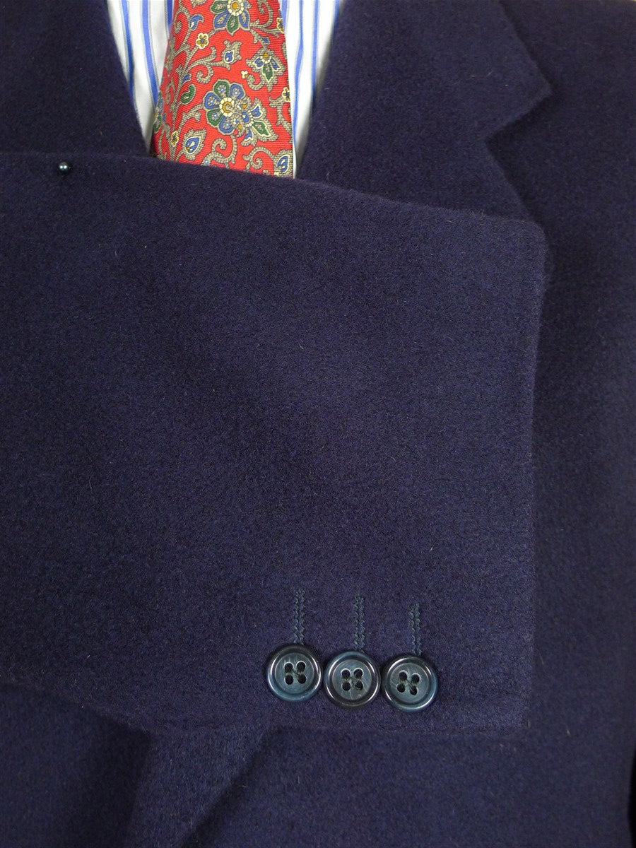 26/0659 immaculate vintage harrods london navy blue pure cashmere overcoat 44