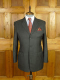26/0662 immaculate buckleigh sw1 london bespoke grey worsted wool suit 38 short to regular