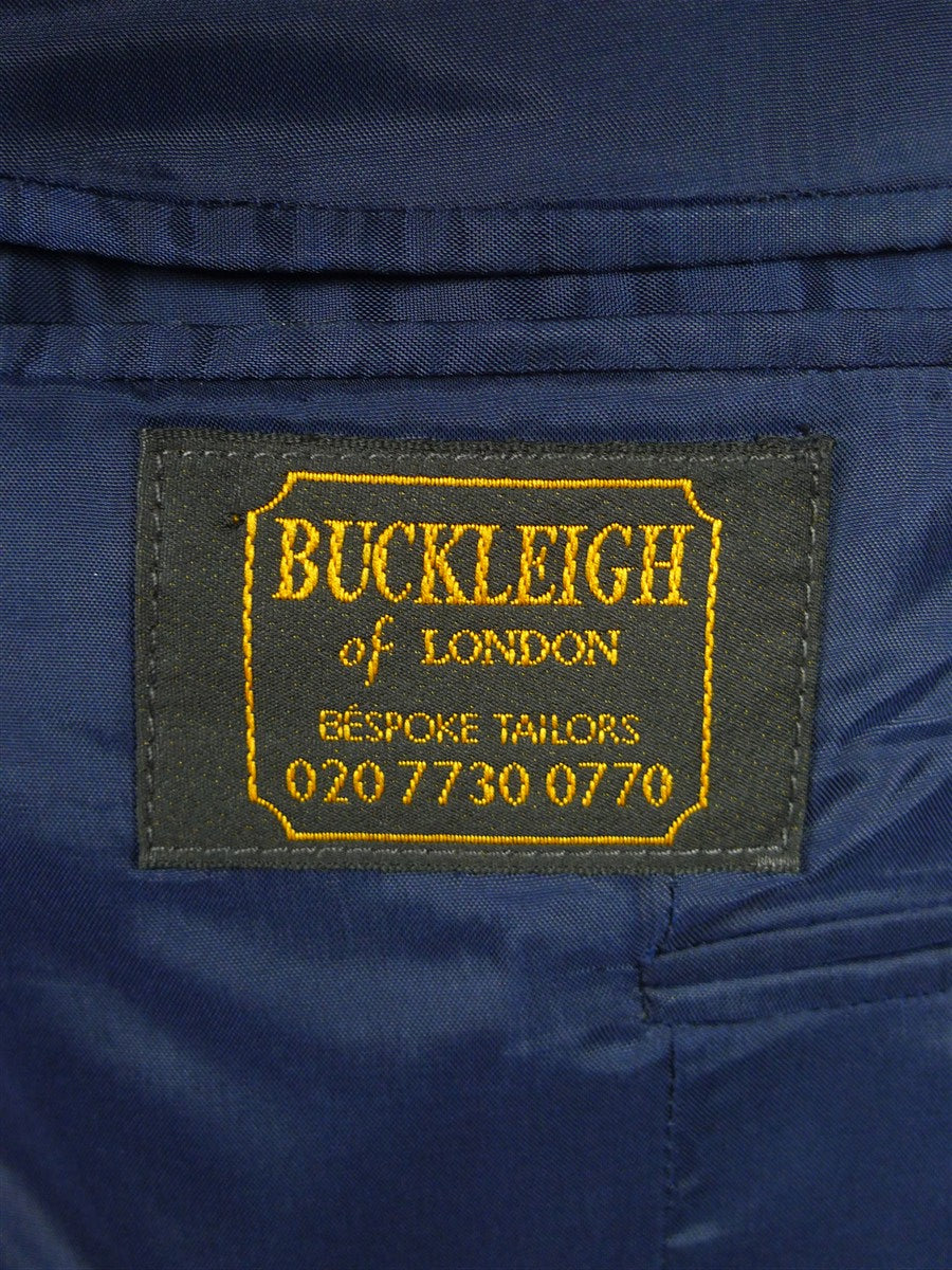 26/0662 immaculate buckleigh sw1 london bespoke grey worsted wool suit 38 short to regular