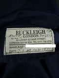 26/0662 immaculate buckleigh sw1 london bespoke grey worsted wool suit 38 short to regular