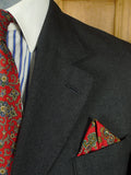 26/0665 vintage city of london bespoke grey hopsack weave worsted suit 38 short