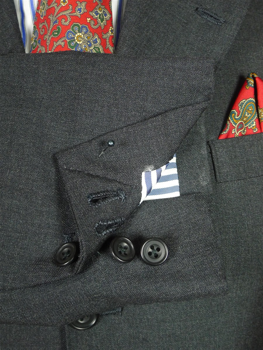 26/0665 vintage city of london bespoke grey hopsack weave worsted suit 38 short