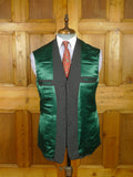 26/0665 vintage city of london bespoke grey hopsack weave worsted suit 38 short