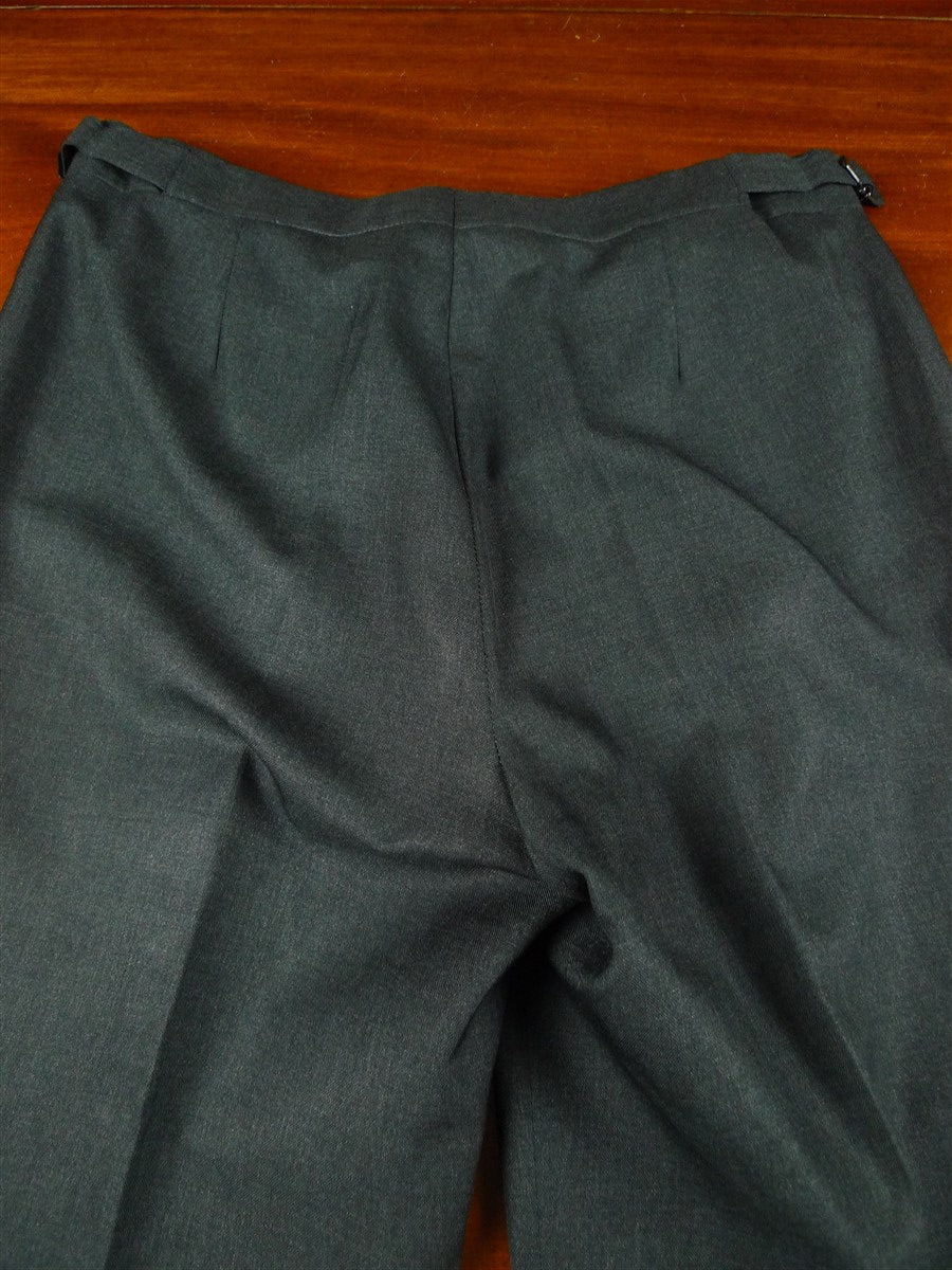 26/0665 vintage city of london bespoke grey hopsack weave worsted suit 38 short
