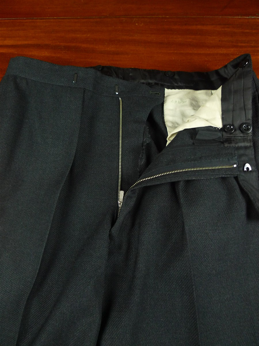 26/0667 exceptional 1970 norton & sons savile row bespoke heavyweight grey diagonal twill d/b suit 39-40 short to regular