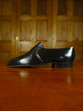 26/0708 vintage church's custom grade black leather slip-on dress shoe w/ bags uk 8