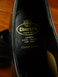 26/0707 vintage church's custom grade black leather oxford toe-cap shoe w/ bags uk 9