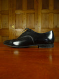 26/0707 vintage church's custom grade black leather oxford toe-cap shoe w/ bags uk 9