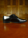 26/0707 vintage church's custom grade black leather oxford toe-cap shoe w/ bags uk 9