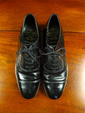 26/0706 vintage church's custom grade black leather oxford toe-cap shoe w/ bags uk 8