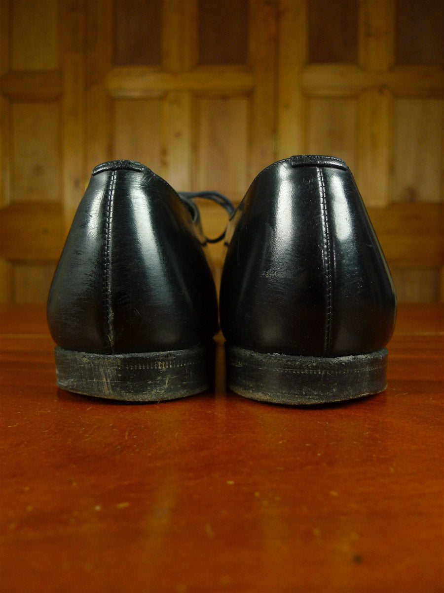 26/0706 vintage church's custom grade black leather oxford toe-cap shoe w/ bags uk 8