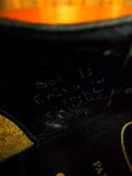 26/0706 vintage church's custom grade black leather oxford toe-cap shoe w/ bags uk 8