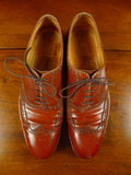 26/0704 beautiful vintage john lobb brown leather brogue shoe w/ bags uk 9.5