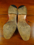 26/0704 beautiful vintage john lobb brown leather brogue shoe w/ bags uk 9.5