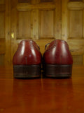 26/0705 beautiful vintage george cleverly brown leather brogue slip-on shoe w/ bags uk 9