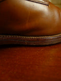 26/0703 vintage john lobb tan brown leather oxford semi-brogue shoe w/ inserts uk 8.5