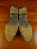 26/0703 vintage john lobb tan brown leather oxford semi-brogue shoe w/ inserts uk 8.5