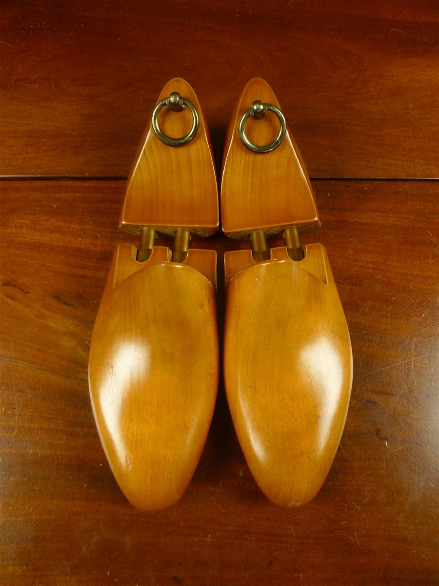 26/0703 vintage john lobb tan brown leather oxford semi-brogue shoe w/ inserts uk 8.5