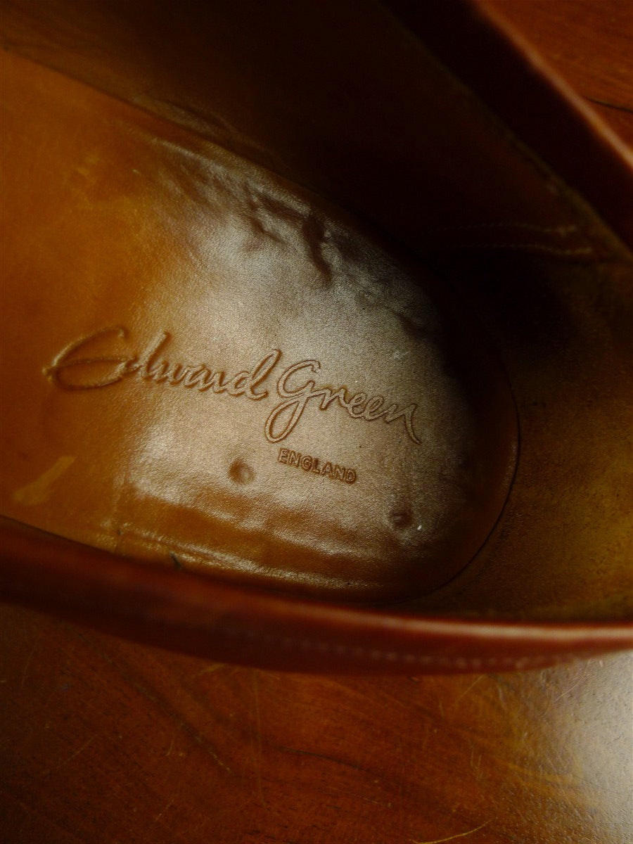 26/0702 vintage edward green brown leather loafer shoe ON 184 LAST uk 8.5