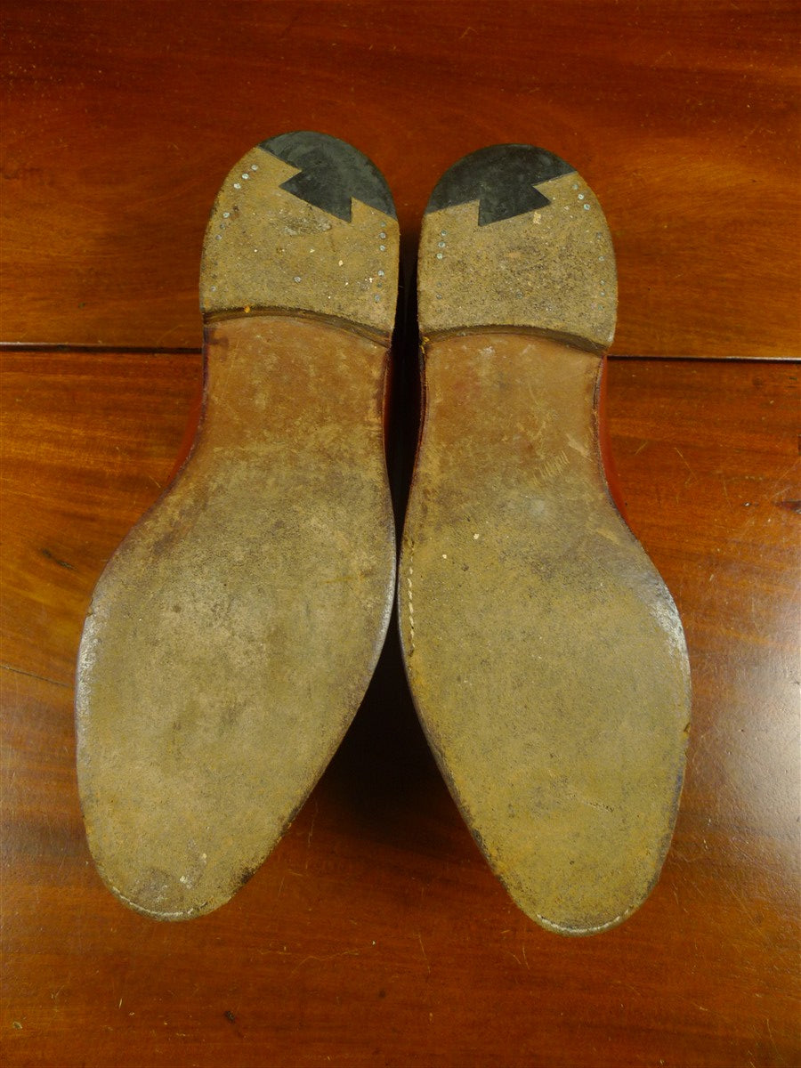 26/0702 vintage edward green brown leather loafer shoe ON 184 LAST uk 8.5
