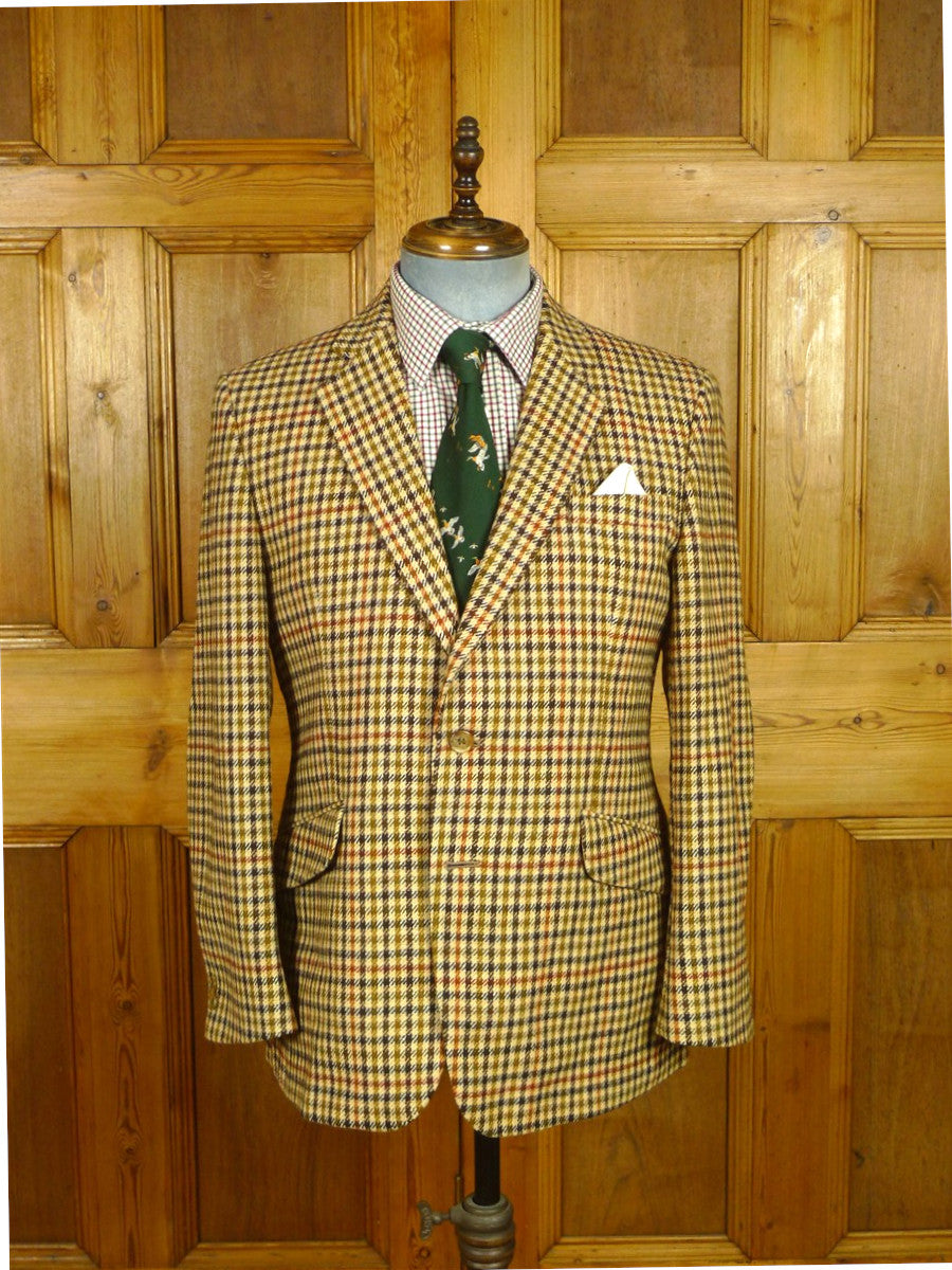 26/0689 immaculate vintage john g hardy gun check tweed sports jacket 40 short