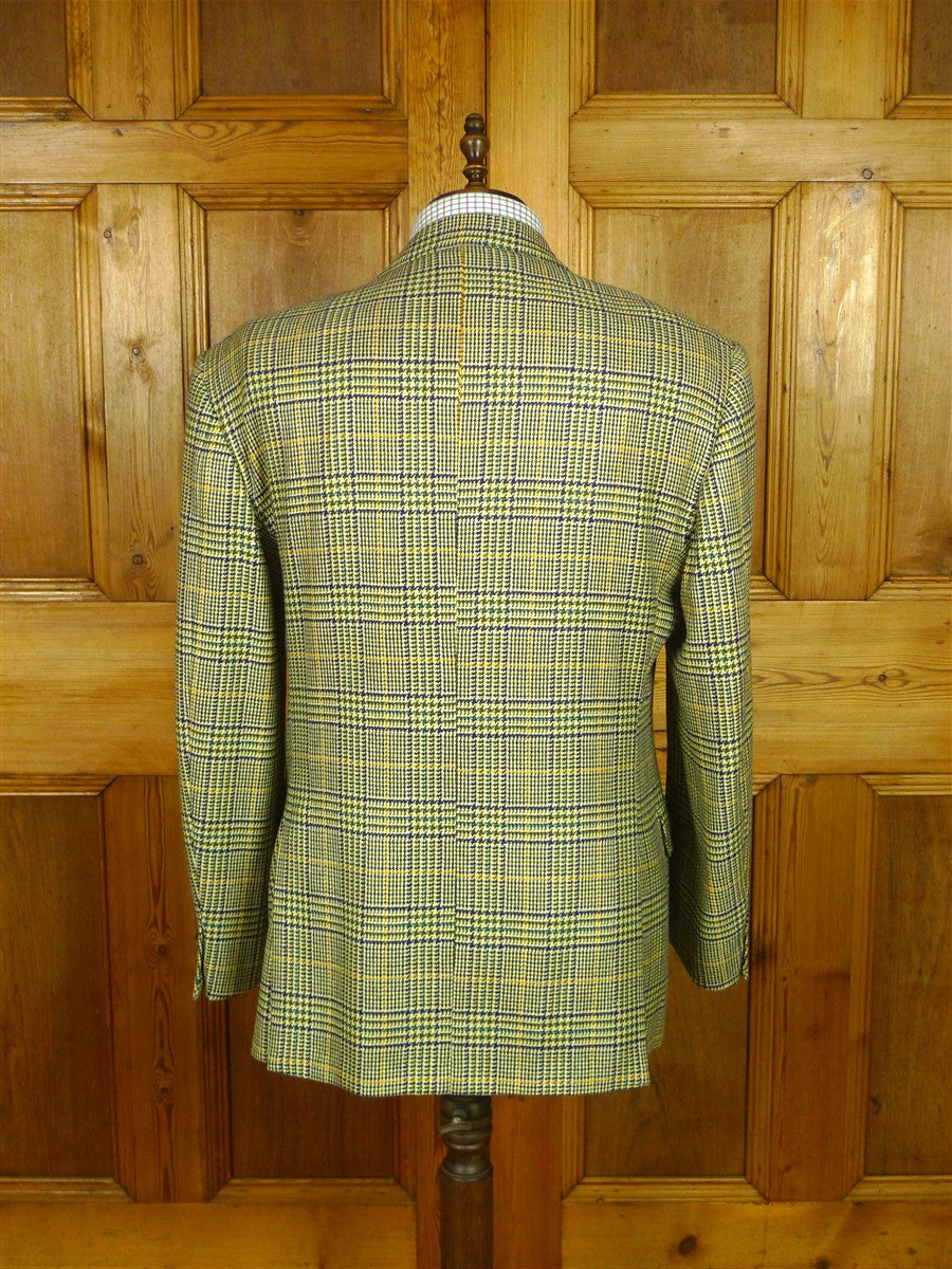 26/0690 immaculate scuderi rome hand tailored loro piana pure cashmere glen check sports jacket blazer 45 regular