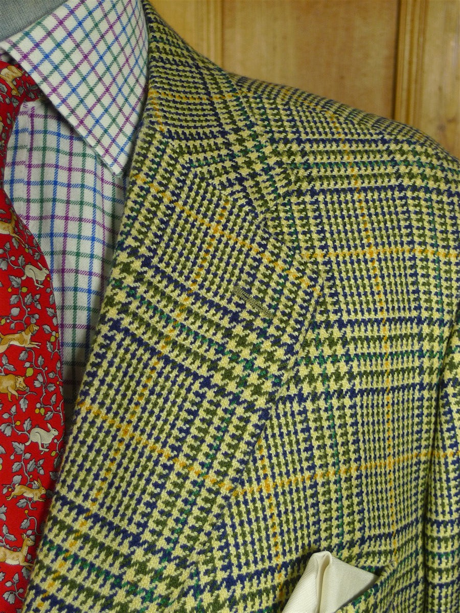 26/0690 immaculate scuderi rome hand tailored loro piana pure cashmere glen check sports jacket blazer 45 regular