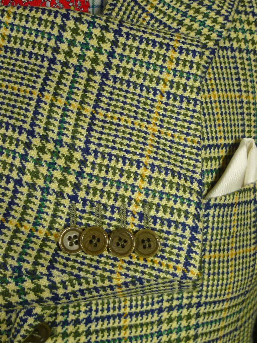 26/0690 immaculate scuderi rome hand tailored loro piana pure cashmere glen check sports jacket blazer 45 regular