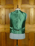 26/0693 immaculate 2012 stowers savile row bespoke green / amber wp check tweed waistcoat 42 short to regular