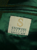 26/0692 immaculate stowers 2012 savile row bespoke green / amber wp check tweed norfolk style shooting jacket 41-42 short to regular