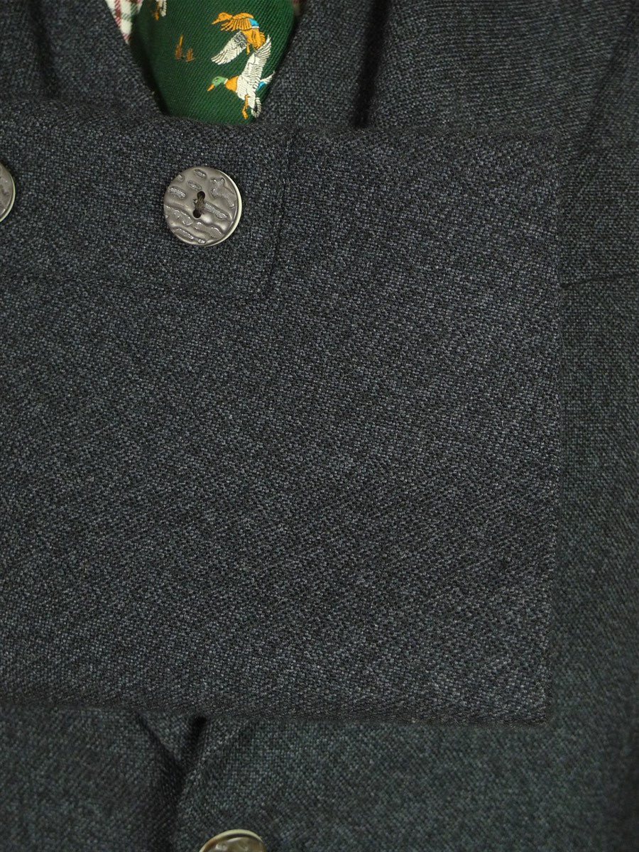 26/0699 mint kilt society charcoal grey twist kilt jacket & waistcoat w/ staghorn buttons 40 regular