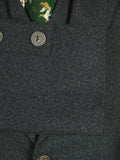 26/0699 mint kilt society charcoal grey twist kilt jacket & waistcoat w/ staghorn buttons 40 regular