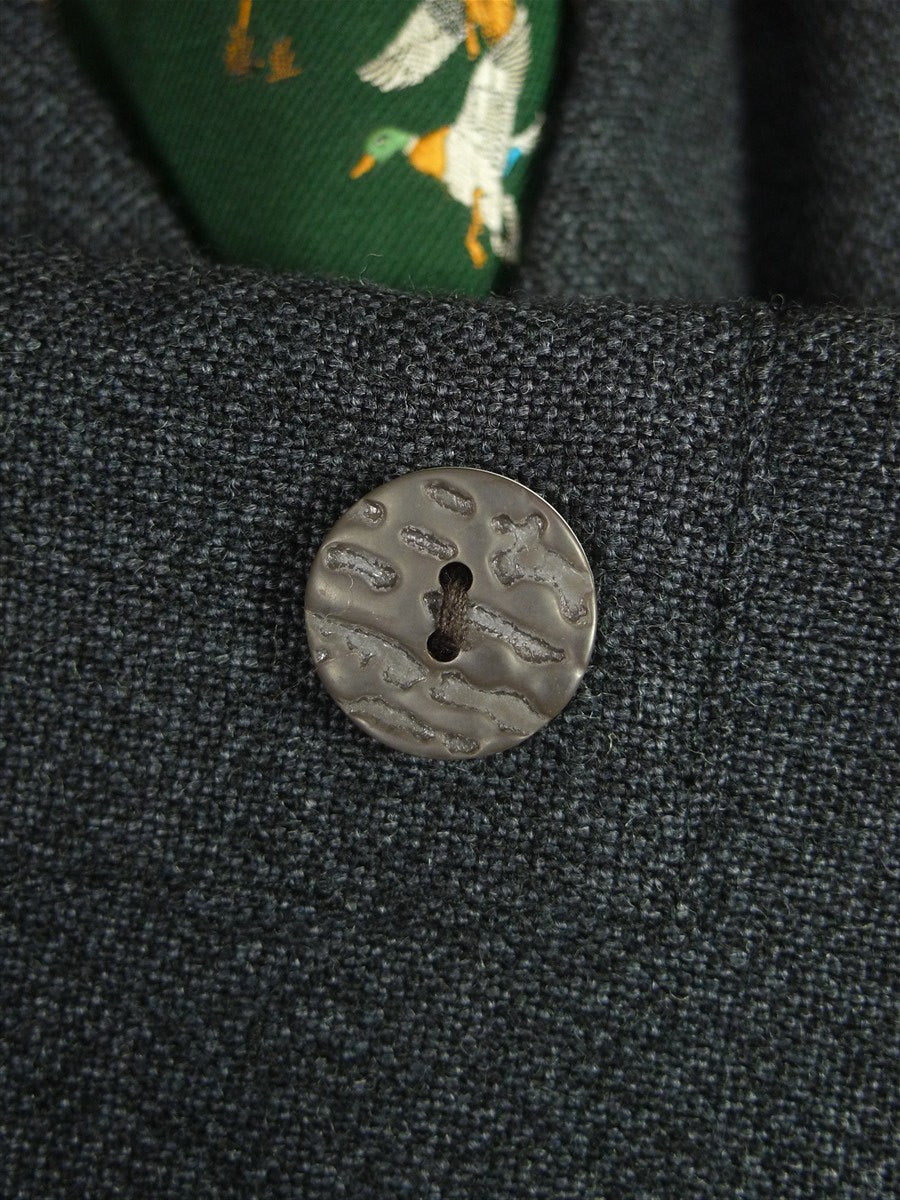 26/0699 mint kilt society charcoal grey twist kilt jacket & waistcoat w/ staghorn buttons 40 regular