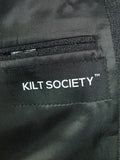 26/0699 mint kilt society charcoal grey twist kilt jacket & waistcoat w/ staghorn buttons 40 regular