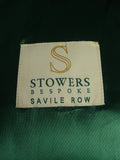 26/0695 immaculate stowers savile row bespoke green / amber wp check tweed shooting coat 44