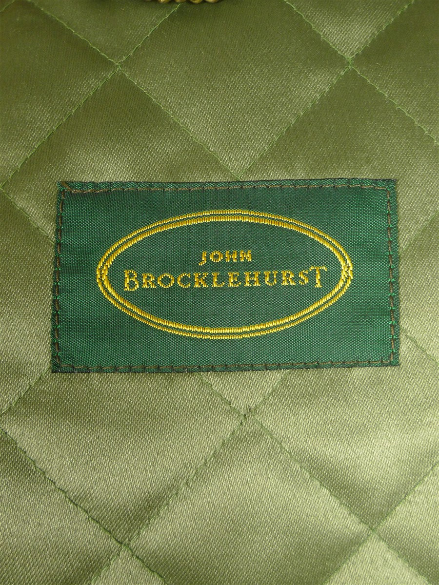 26/0697 immaculate john brocklehurst heavyweight green / amber wp check tweed shooting coat 44-46