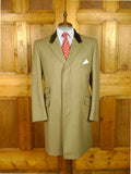 26/0691 immaculate vintage crombie stone venetian wool covert coat overcoat 44-45 regular