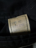 26/0687 immaculate vintage christian dior navy blue d/b wool blazer w/ CD buttons 41-42 long